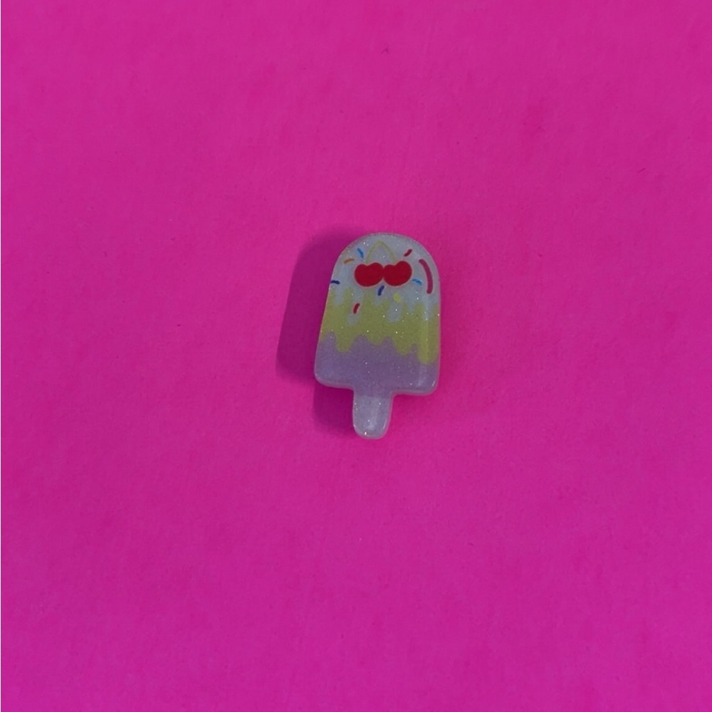 💖 Handmade Glittery Summer Ice Cream Bar Magnet 💖